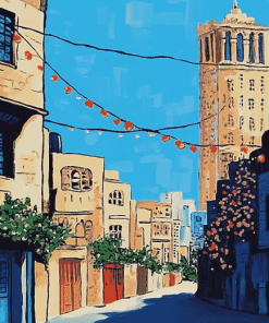 Festive Beirut Skyline Diamond Painting