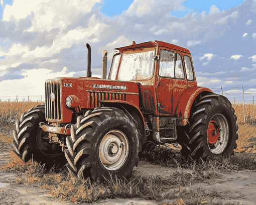 Fiat 180 90 Tractor Diamond Painting