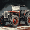 Fiat Tractor Engines Diamond Painting