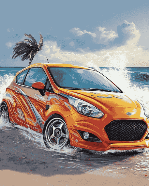 Fiesta St Car Engines Diamond Painting