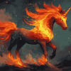 Fire Horse Animation Diamond Painting