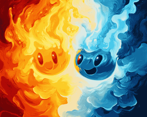 Fire and Ice Animation Diamond Painting