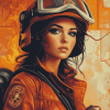 Firefighter Lady Inspired Diamond Painting