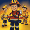 Fireman Sam Animation Diamond Painting