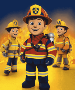 Fireman Sam Animation Diamond Painting