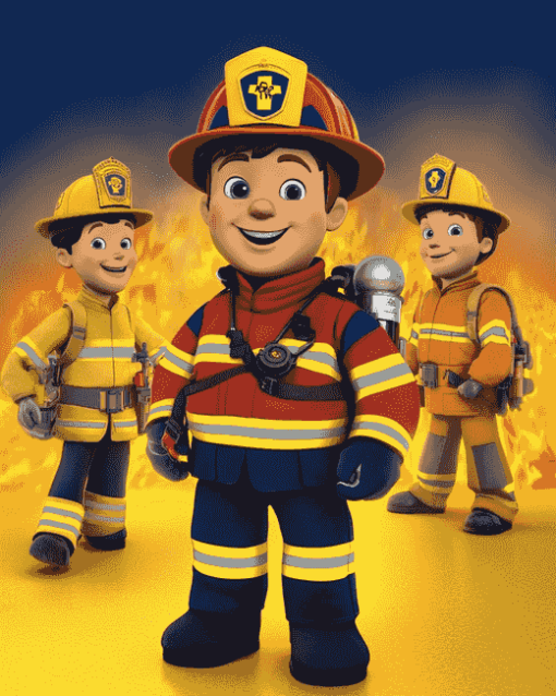 Fireman Sam Animation Diamond Painting