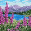 Fireweed Forest Diamond Painting