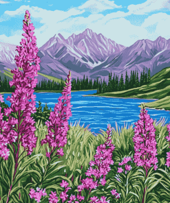 Fireweed Forest Diamond Painting