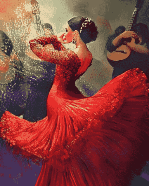 Flamenco Dance Passion Diamond Painting