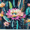 Floral Cactus Blossoms Diamond Painting