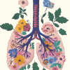 Floral Cartoon Lungs Diamond Painting