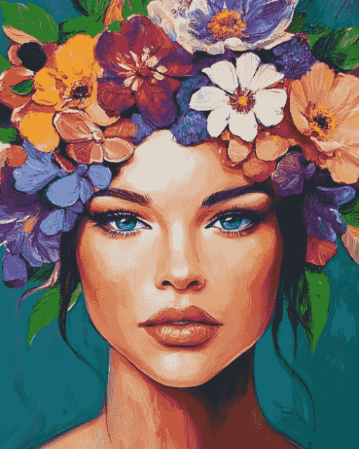 Floral Woman Diamond Painting