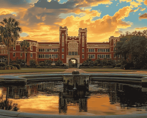 Florida State University Skyline Diamond Painting