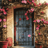 Flower Gate Blossoms Diamond Painting