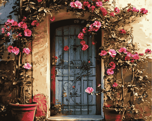 Flower Gate Blossoms Diamond Painting