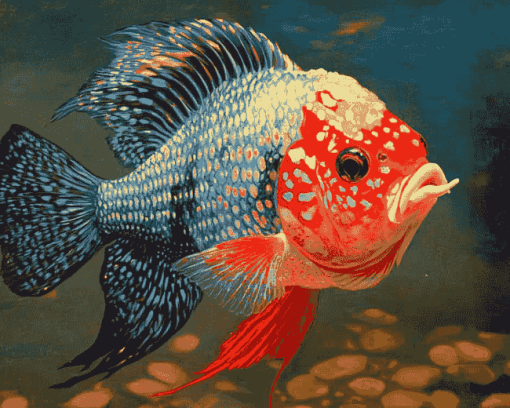 Flowerhorn Fish Beauty Diamond Painting