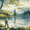 Fly Fishing Cartoons Diamond Painting