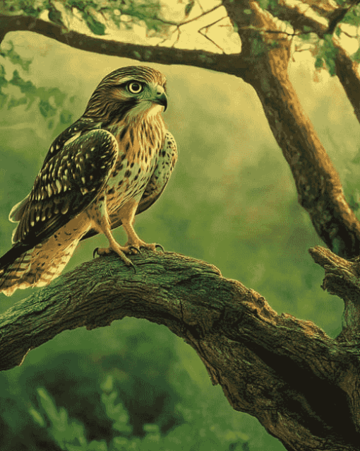 Forest Hawk Birds Diamond Painting