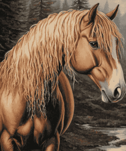 Forest Horse Diamond Painting