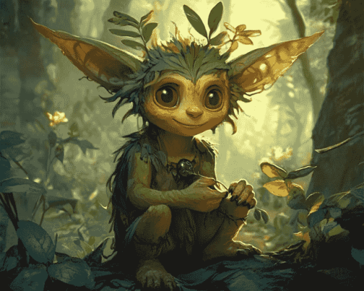 Forest Sprite Fantasy Diamond Painting