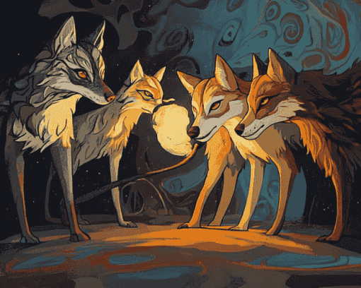 Four Souls Coyote Animations Diamond Painting