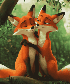 Fox Couple Magic Diamond Painting