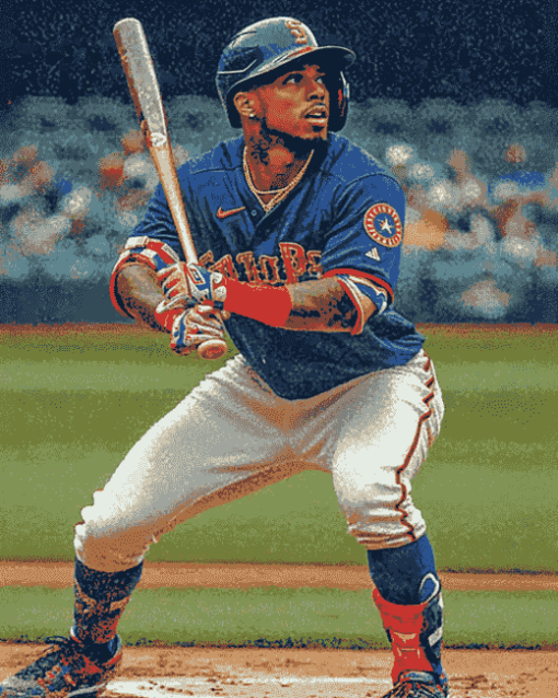 Francisco Lindor Baseball Icon Diamond Painting