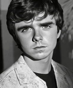 Freddie Highmore Monochrome Diamond Painting