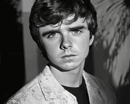 Freddie Highmore Monochrome Diamond Painting