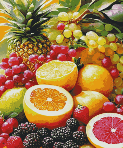 Fresh Tropical Fruit Collection Diamond Painting