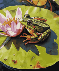 Frog & Lily Pad Scenes Diamond Painting