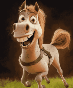 Funny Cartoon Horse Creations Diamond Painting