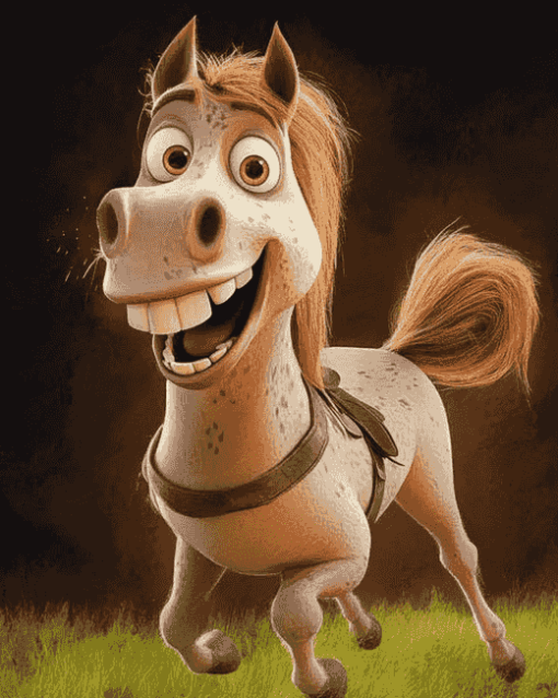 Funny Cartoon Horse Creations Diamond Painting