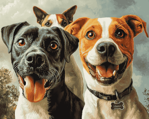 Funny Dogs Puppy Diamond Painting