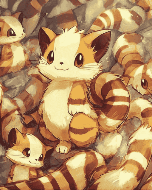 Furret Pokemon Art Diamond Painting