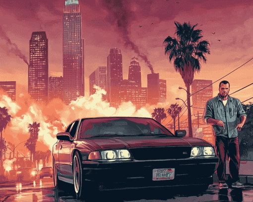 GTA 5 Iconic Characters Diamond Painting