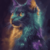 Galaxy Kitty Colorful Diamond Painting