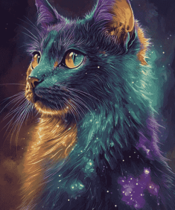 Galaxy Kitty Colorful Diamond Painting