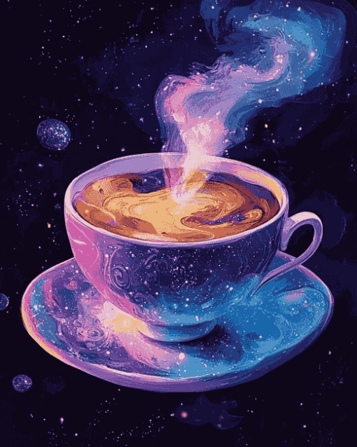 Galaxy Space Tea Diamond Painting