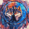 Galaxy Wolf Dream Catcher Diamond Painting