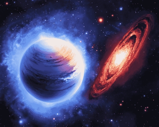 Galaxy and Planets Diamond Painting