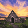 Gallarus Oratory Dingle at Sunset Diamond Painting