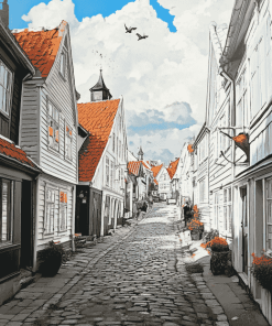 Gamle Stavanger Norway Diamond Painting