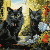 Garden Cats Diamond Painting