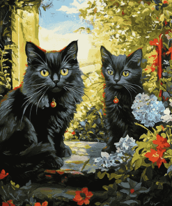 Garden Cats Diamond Painting