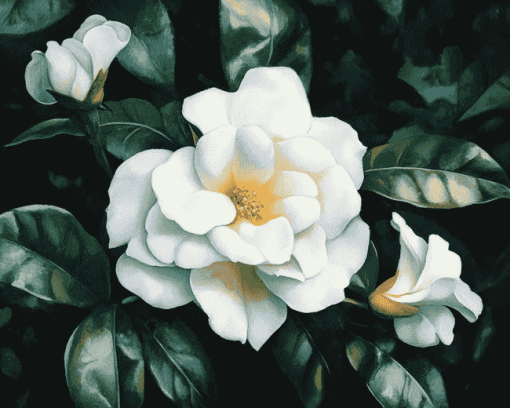 Gardenia Blossoms Diamond Painting