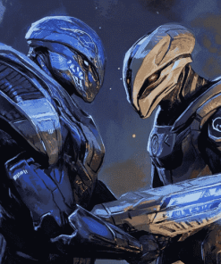 Garrus and James Gaming Diamond Painting