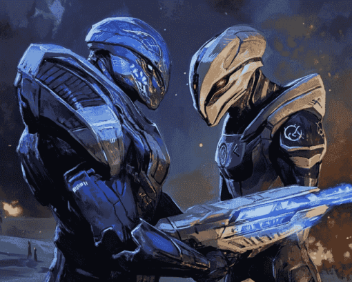 Garrus and James Gaming Diamond Painting