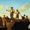 George Caleb Bingham Jolly Flatboatmen Diamond Painting