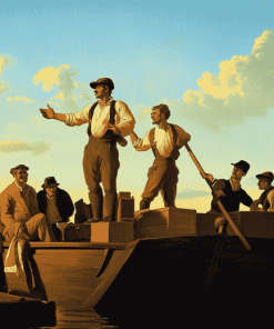 George Caleb Bingham Jolly Flatboatmen Diamond Painting